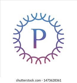 LOGO TEMPLATE LETTER P SIMPLE