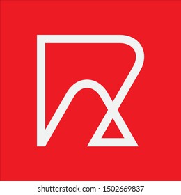 LOGO TEMPLATE LETTER R SIMPLE