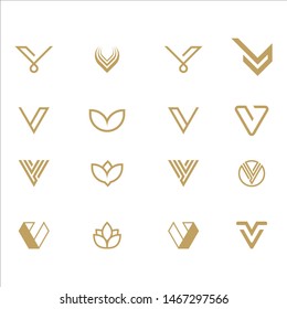LOGO TEMPLATE LETTER V SIMPLE