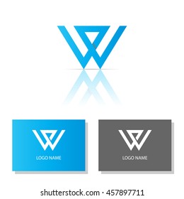 Logo template, letter W. Vector Illustration