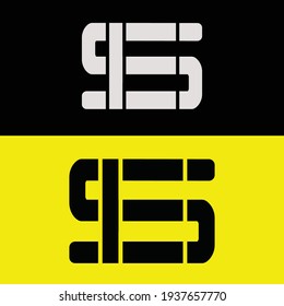 A logo template with the letters E and S