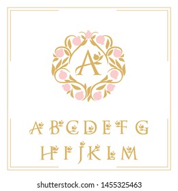 logo template the letters are framed with a pattern