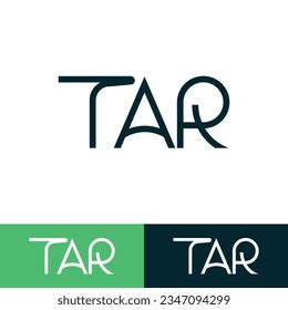 A logo template with the letters TAR for branding and business.