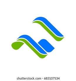 Logo template line and curve