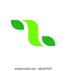 Logo template with line and curve