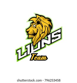 Logo template with Lion head.