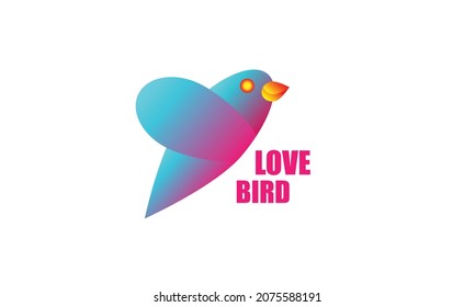 Logo Template Love Bird Gradient