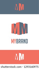 Logo template for M letter