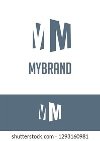 Logo template for M letter