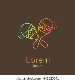 Logo template - maracas. EPS 10 Isolated object