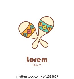 Logo template - maracas. EPS 10 Isolated object