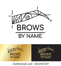 logo template for a master brow artist, eyebrow architecture