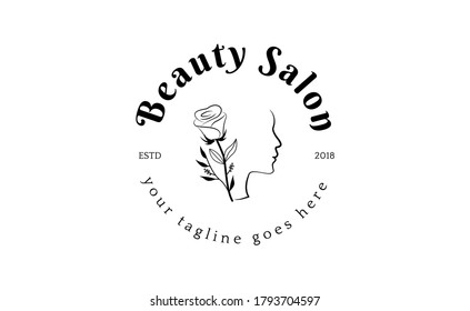 plantilla de logotipo para mensaje y spa. inspirador en un logotipo adecuado para spa, salón, boutique, belleza, botánico, florista y cosmético. ilustración vectorial