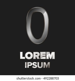 Logo template with metallic oval circle