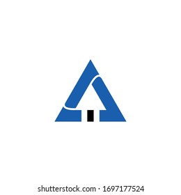 Logo template of modern house. Simple flat style. Vector logo template ready for use.