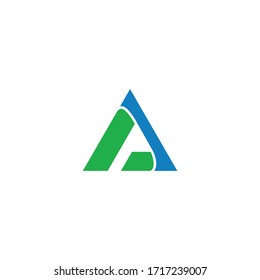 Logo template of modern letter a. Simple flat style. Vector logo template ready for use.