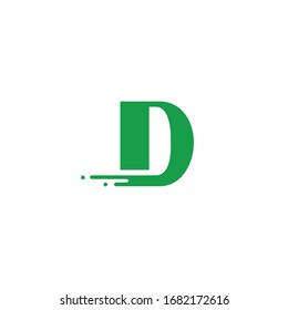 Logo template of modern letter d. Simple flat style. Vector logo template ready for use.
