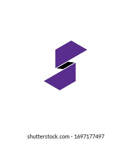 Logo template of modern letter s. Simple flat style. Vector logo template ready for use.