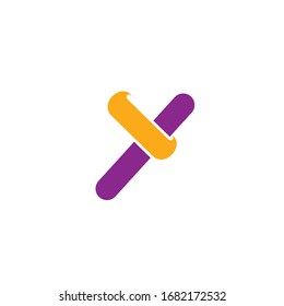 Plantilla de logotipo de letra y moderna. Sencillo estilo plano. Plantilla de logotipo vectorial lista para su uso.