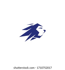 Plantilla con logotipo de cabeza de león moderna. Sencillo estilo plano. Plantilla de logotipo vectorial lista para su uso.