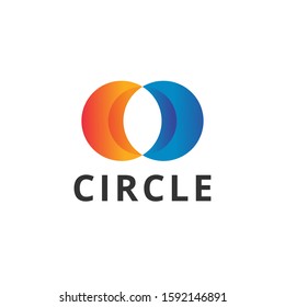 Logo template. Modern vector abstract circle creative sign or symbol. Design geometric element.