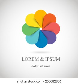 Logo template. Modern vector abstract creative sign or symbol. Design geometric element 