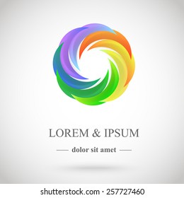 Logo template. Modern vector abstract creative sign or symbol. Design geometric element 