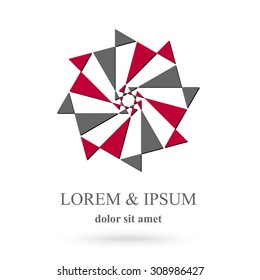 Logo template. Modern vector abstract creative sign or symbol. Design geometric element 