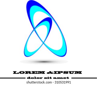 Logo template. Modern vector abstract creative sign or symbol. Design geometric element