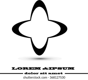 Logo template. Modern vector abstract creative sign or symbol. Design geometric element