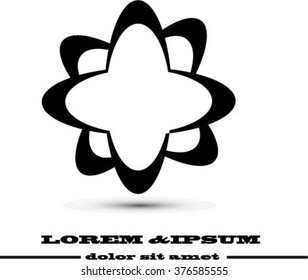 Logo template. Modern vector abstract creative sign or symbol. Design geometric element