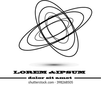 Logo template. Modern vector abstract creative sign or symbol. Design geometric element