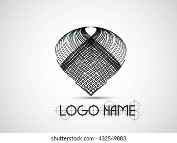 Logo template. Modern vector abstract creative sign or symbol. Design geometric element