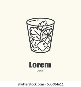 Logo template - mojito. EPS 10 Isolated object