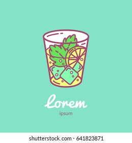 Logo template - mojito. EPS 10 Isolated object