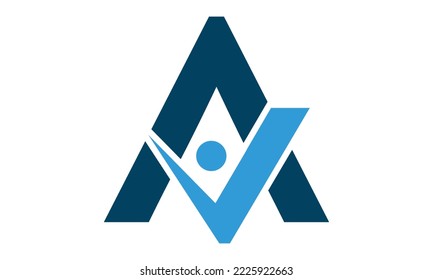 logo template monogram A alphabet