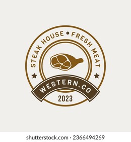 Logo Template with Monogram Element and Flourish Ornament for Restaurant, Club, Boutique, Cafe, Hotel Isolated