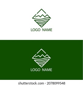 logo template with mountains. Eps 10