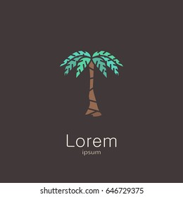 Logo template - palm. EPS 10 Isolated object