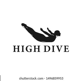 logo template people are doing a style called high diving, High diving is the act of diving into water from relatively great heights
