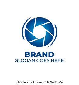 logo template for photography and anything related to camera. rotating shutter shaped logo.