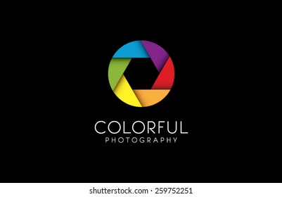 Logo template photography studio, photographer, photo. Company, brand, branding, corporate, identity, logotype. Clean and modern style