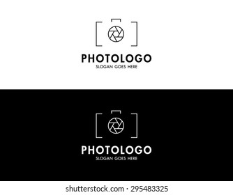 Logo template photography studio, photographer, photo. Company, brand, branding, corporate, identity, logotype. Clean and modern style