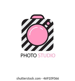 Logo template photography studio, photographer, photo studio. Company, brand, branding, corporate, identity, logotype. Modern style