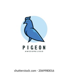 Plantilla de logotipo Logotipo Paloma simple Mascota con logotipo