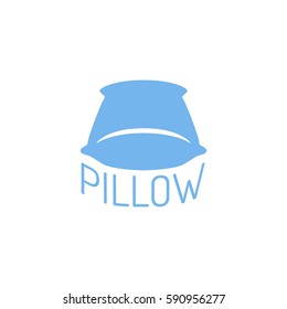 Logo template pillow isolated on white background