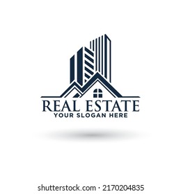 Logo template real estate, apartment, house, rental, business. brand, branding, logotype, company, corporate, identity. Modern and elegant style design