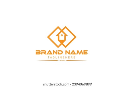 Logo template real estate, apartment, condo, house, rental, business. brand, branding, logotype, company, corporate, identity. Clean, modern and elegant style design