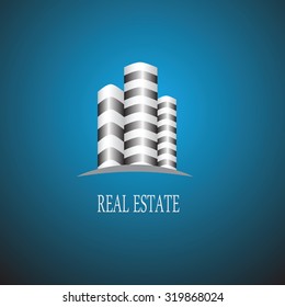 Logo template real estate, apartment, condo, house, rental, business. brand, branding, logotype, company, corporate, identity. Clean, modern and elegant style design