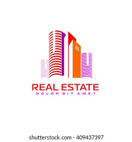 Logo template real estate, apartment, condo, house, rental, business. brand, branding, logotype, company, corporate, identity. Clean, modern and elegant style design